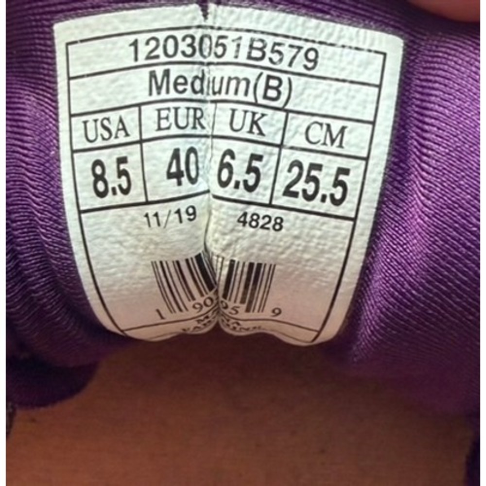 Brooks Ghost 12 Womens Running Shoes Purple Orange Preowned Size 8.5 - Picture 7 of 9